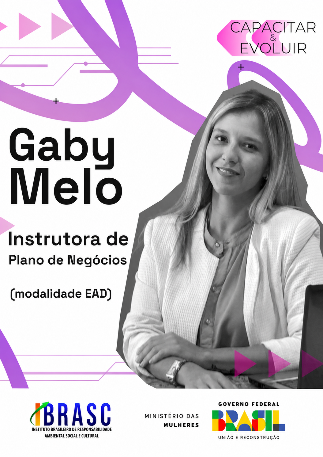 Gaby Melo, instrutora de Plano de Negócios no projeto Capacitar e Evoluir